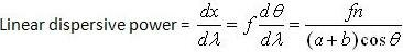 Linear Dispersive Power